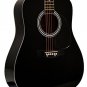 41" Inch Full Size Black Handcrafted Steel String Dreadnought Acoustic Guitar...