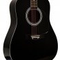 41" Inch Full Size Black Handcrafted Steel String Dreadnought Acoustic Guitar...