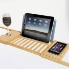 Bath Dreams Luxury Bamboo Bathtub Caddy Tray  with Extending Sides Bath Dreams