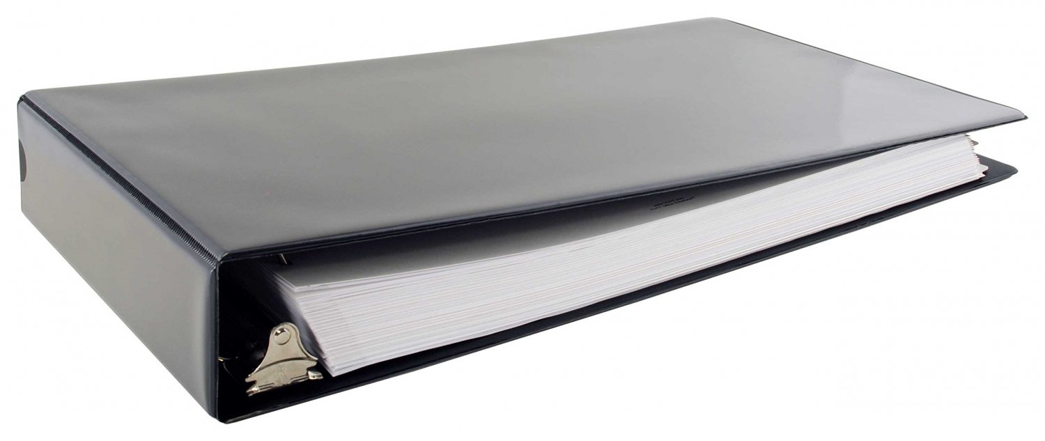 11x17 2" Angle-D Ring Black Vinyl View Binder 11x17