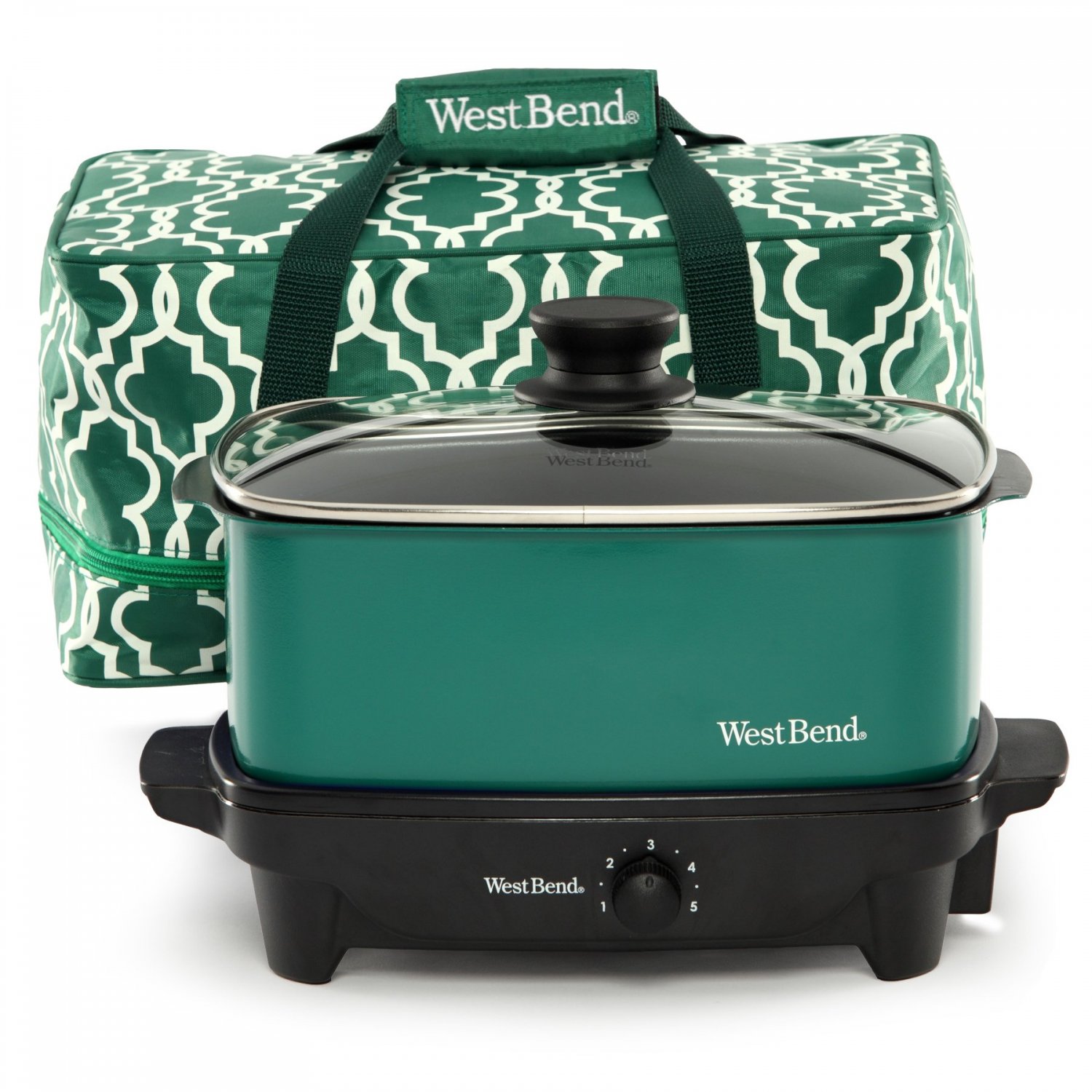 West Bend 84915G Versatility Slow Cooker with Insulated Tote and Transport Li...