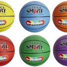 School Smart Gradeballs Rubber Basketballs - Junior Size - Set of 6 - Assorte...