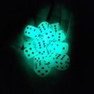 SmartDealsPro 50-Pack D6 Six Sided 14mm Glow In the Dark Dice Die