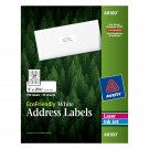 Avery White EcoFriendly Address Labels 1 x 2.625 Inches Box of 750 (48160)