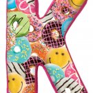 iscream Microbead Fleece-Backed Letter K Initial Pillow iscream