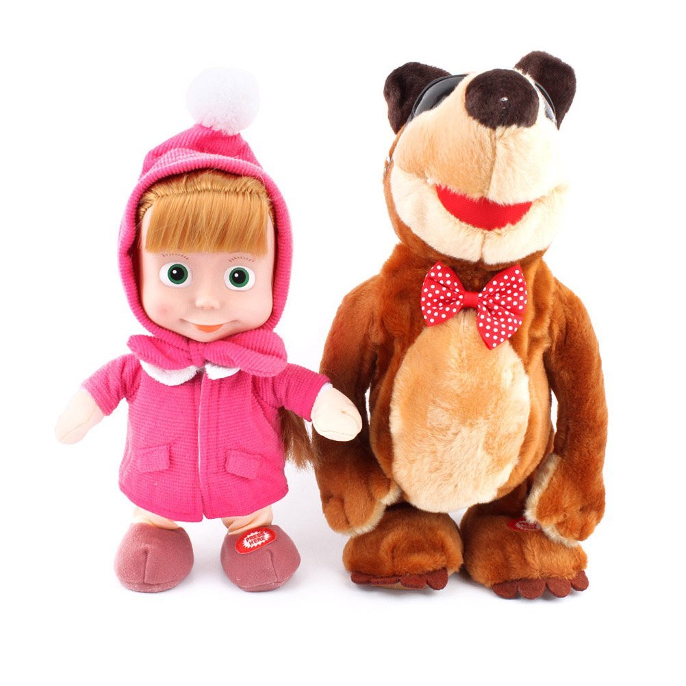 YCC Team Russian Language Masha and the Bear Playset Can Dance and Walk Great...