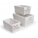 Badger Basket Three Basket Set White Badger Basket 0095W