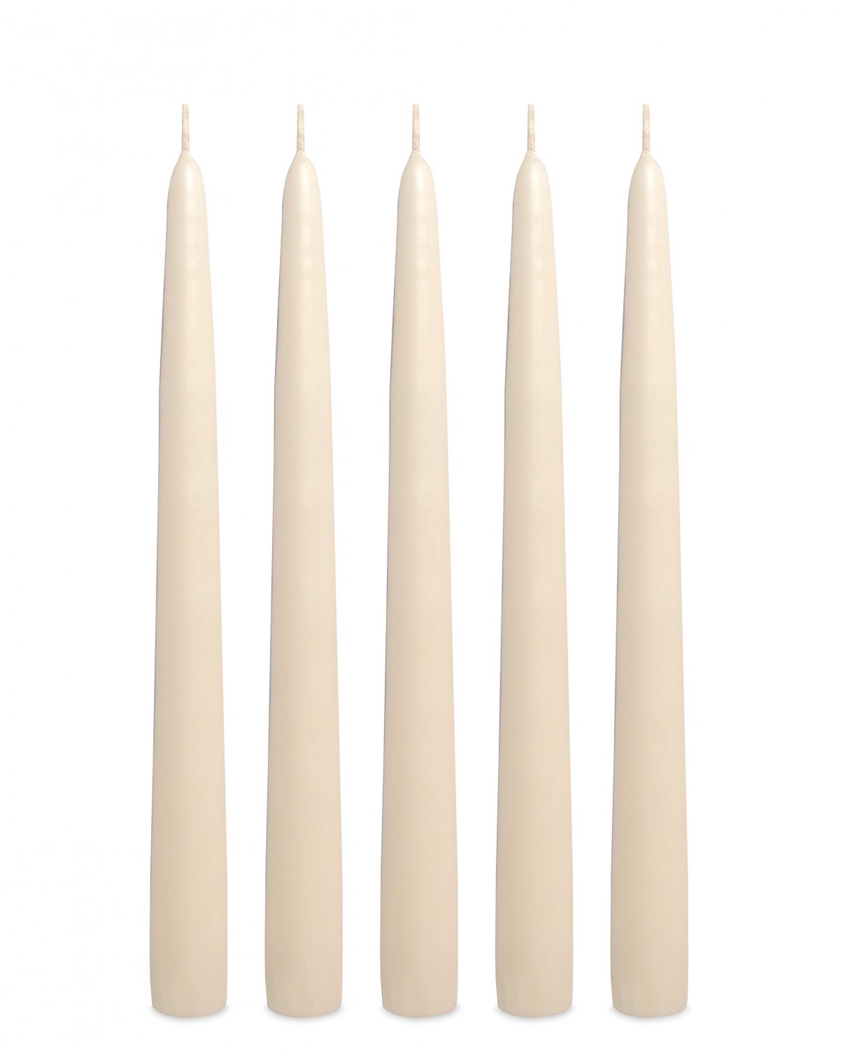 Candle Charisma Elegant 10 Inch Tall Taper Candles Ivory Set of 12