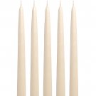 Candle Charisma Elegant 10 Inch Tall Taper Candles Ivory Set of 12