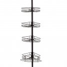 Zenna Home 2132HB Tension Corner Pole Caddy Oil Rubbed Bronze