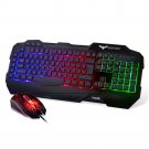 HAVIT HV-KB558CM LED Backlit Wired Gaming Keyboard Mouse Combo (Black) Black