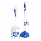 MR. SIGA Bathroom Combo Set of 2 Dia 15cm Plunger and Toilet Brush with Dia 1...