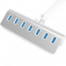 Sabrent Premium 7 Port Aluminum USB 3.0 Hub with 5V/4A Power Adapter (30" cab...