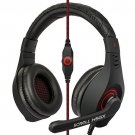 Etekcity Scroll Gaming Headset (H5GX): LED Light Up Effect (Black/Red) H5GX