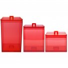 Zak Designs Meeme 3-Piece Canister Set Red Zak Designs