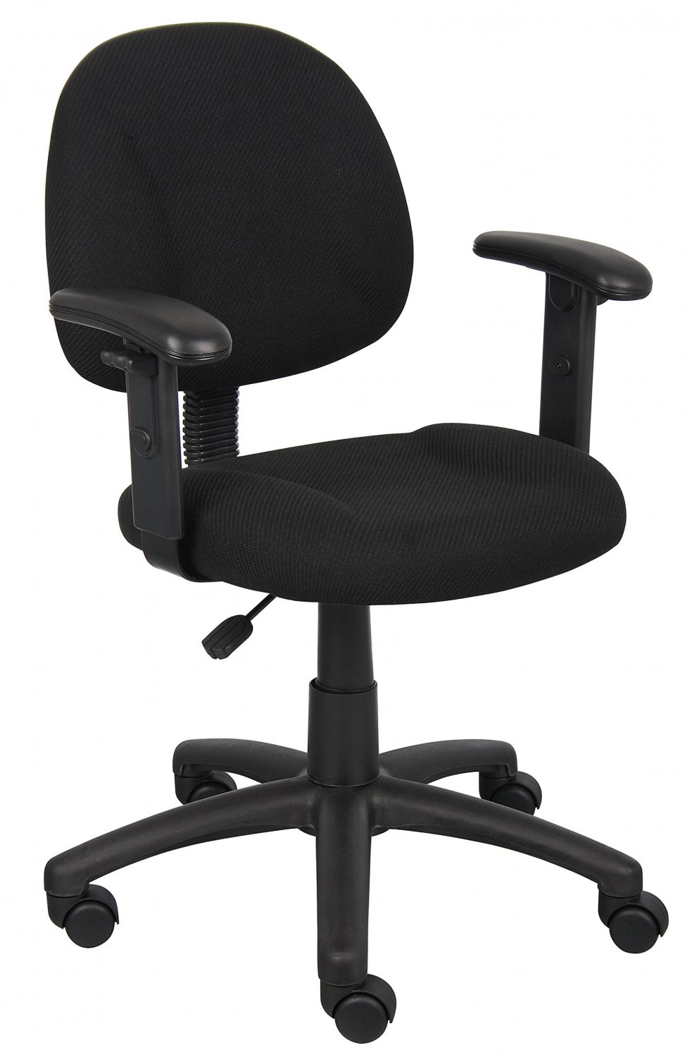 Boss Fabric Deluxe Posture Task Chair with Arms Black Boss Office Products