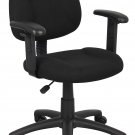 Boss Fabric Deluxe Posture Task Chair with Arms Black Boss Office Products
