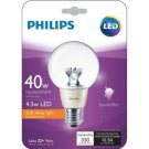 Philips 40W Equivalent Soft White (2700K) G25 Dimmable 454470 LED Clear Globe...