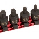 Sunex 3640 3/8-Inch Drive Stubby Triple Square Impact Bit Socket Set 8-Piece