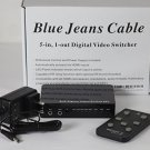HDMI switch 5 in 1 out with remote control Built-in Equalizer Blue Jeans Cabl...