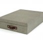 Bigso Oskar Canvas Paper Laminate Letter Box Grey Bigso