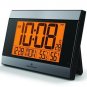 MARATHON CL030052GG Atomic Digital Wall Clock With Auto-Night Light Temperatu...