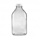 The Dairy Shoppe Glass Milk Bottle 2 quart/64 oz Clear The Dairy Shoppe