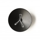 Studio Ve P Clock. 9.4" Modern Geometric Metal Wall Clock Black Studio Ve