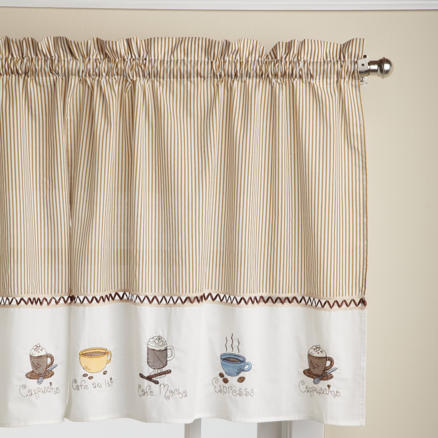 Lorraine Home Fashions Java 56-inch x 36-inch Tier Curtain Pair