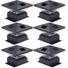 (6 Pack) Westinghouse Pagoda II Black Solar 4x4 Post Cap LED Light