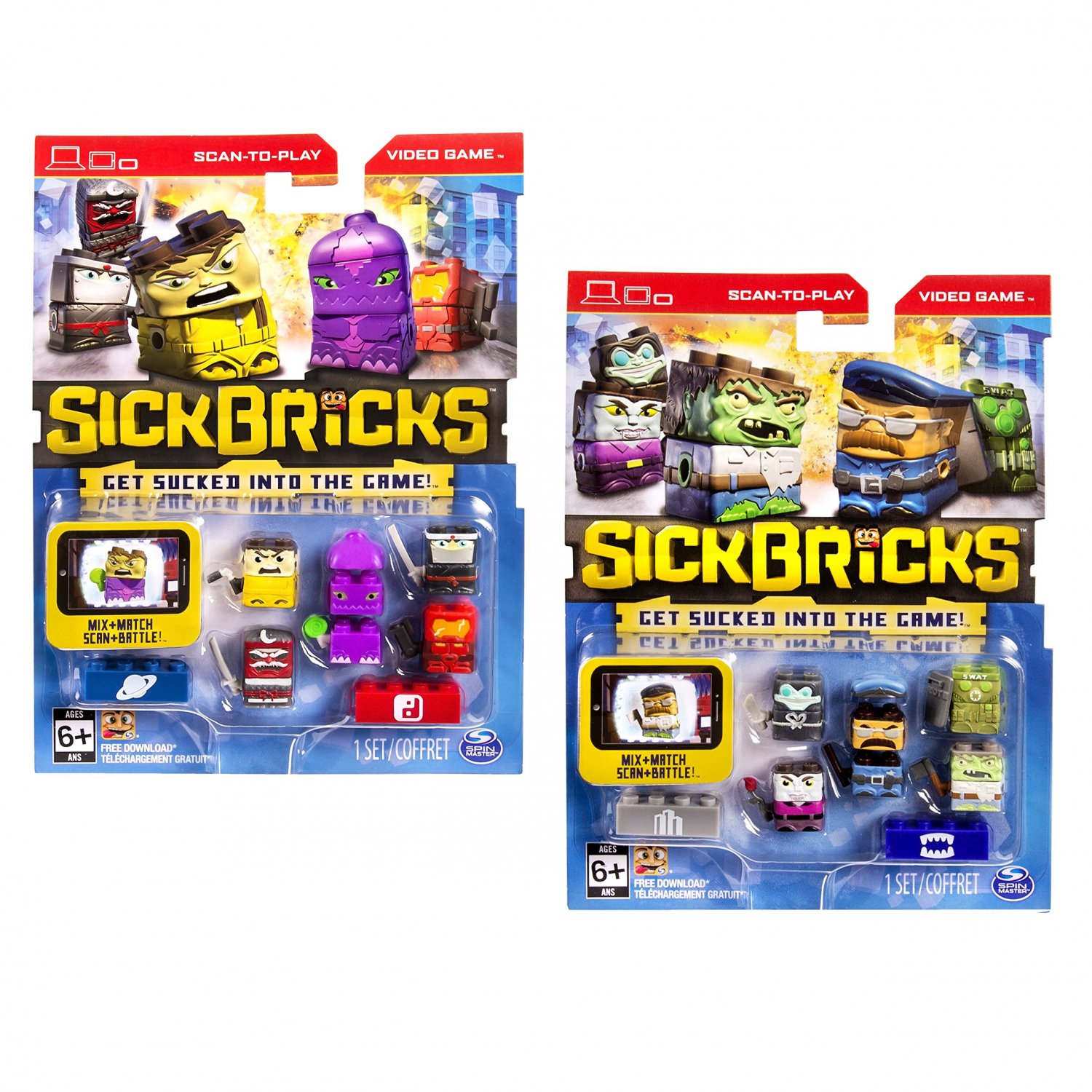 Sick Bricks 10 Character Pack Monsters vs. City & Space vs. Ninja Sick Bricks