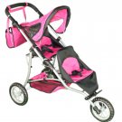 Mommy & Me Doll Twin Stroller and Carriage Bag - 9383
