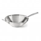 Calphalon Classic Stainless Steel Cookware Flat-Bottom Wok 12-inch Calphalon