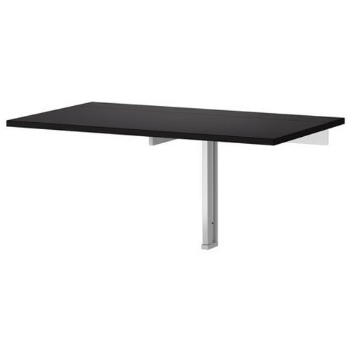 Ikea Bjursta Wall-mounted Drop-leaf Table Brown-black IKEA