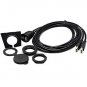 RAYSUN 6FT/2M Dual USB 2.0 Male to Female Extension Flush Dash Mount With Mou...