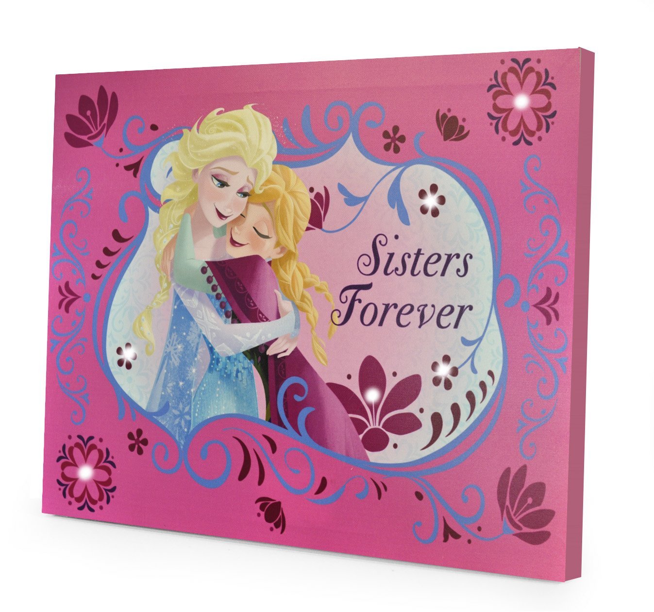 Disney Frozen LED Canvas Wall Art Pink 11.5 x 15.75" Disney