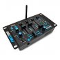 Pyle PMX7BU Bluetooth 3-Channel DJ MP3 Mixer Mic-Talkover USB Flash Reader Du...