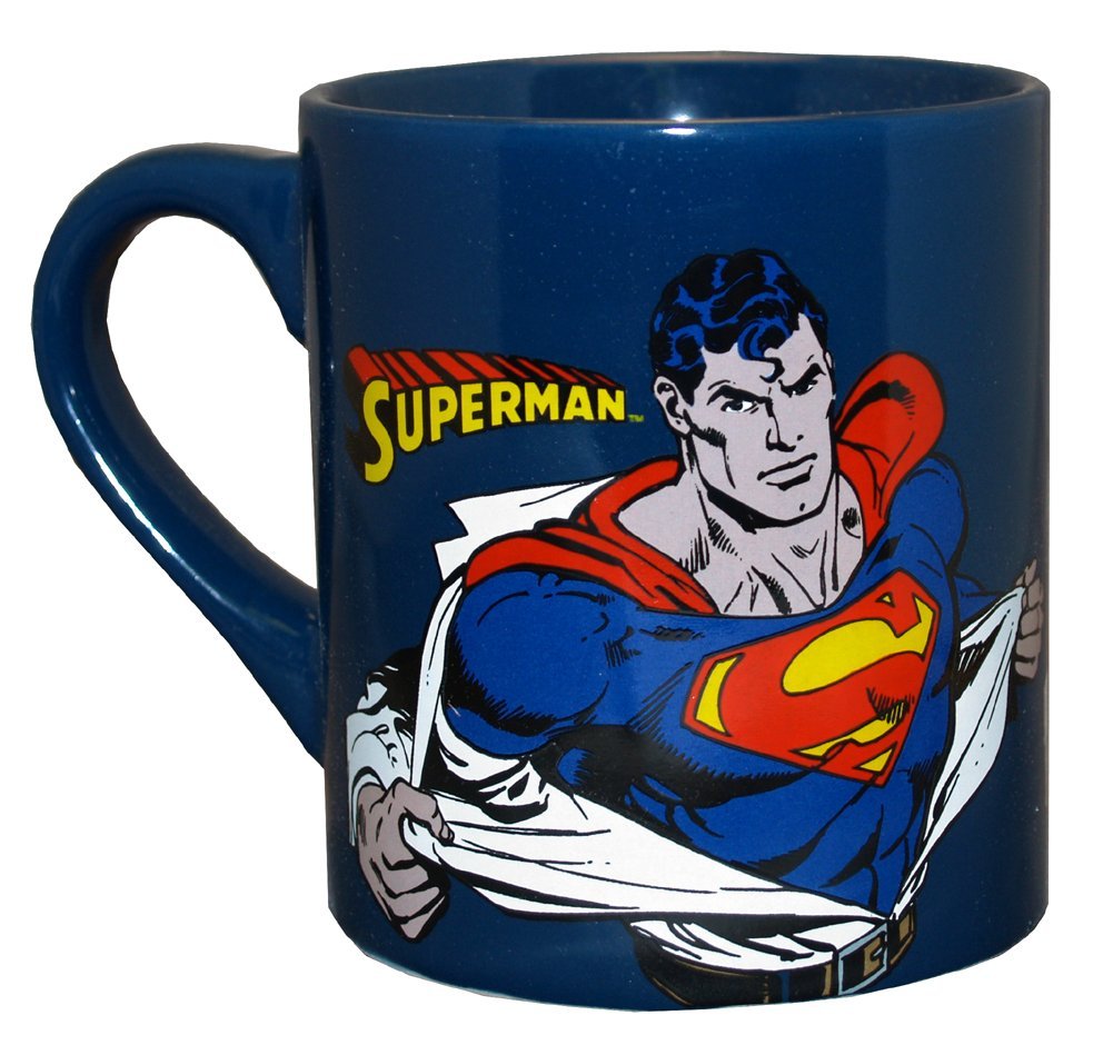 Superman DC Comics Comic Removing Shirt 14 ounce Ceramic Coffee Mug