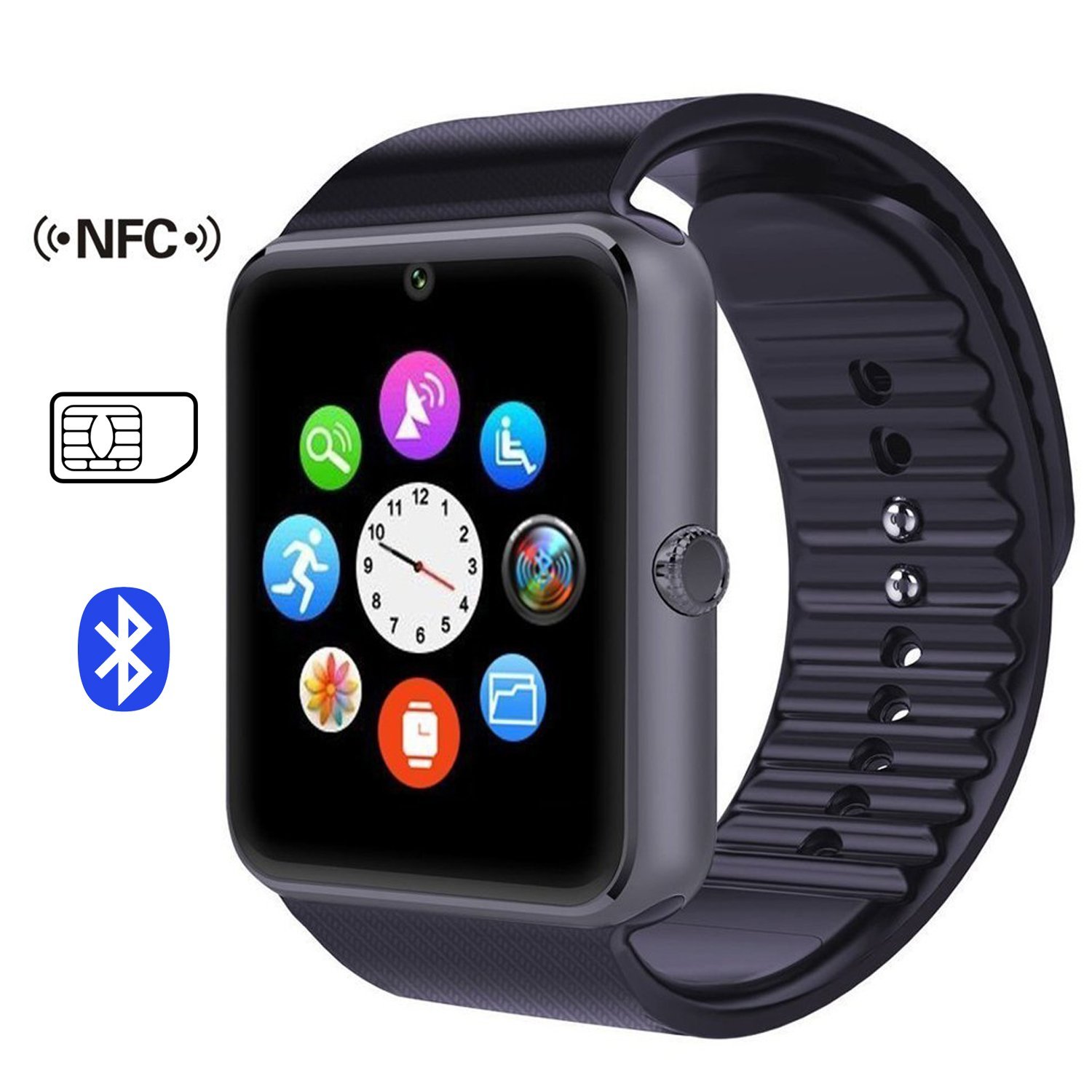 007plus GT08 Bluetooth Smart Watch with NFC Cell Phone Mate For Android (Full...