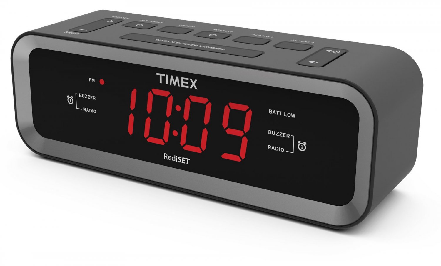 Timex T236B AM/ FM Dual Alarm Clock Radio with USB Charge Port