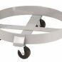 E.R. Wagner 2F00 Powder Coated 4-Wheel 30 Gallon Drum Dolly with Solid Polyol...