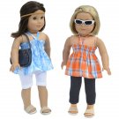 7 Pc. Casual Outfit Set Fits 18 Inch Doll Clothes Includes - 2 Pants 2 Tops H...