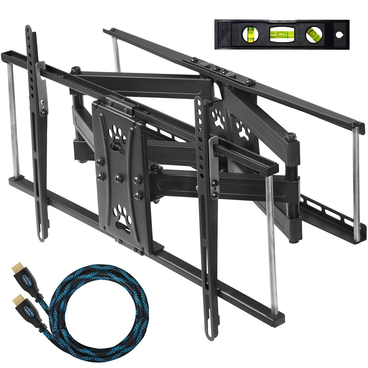 Cheetah Mounts APDAM2B Articulating Dual Arm TV Wall Mount Bracket with Full ...
