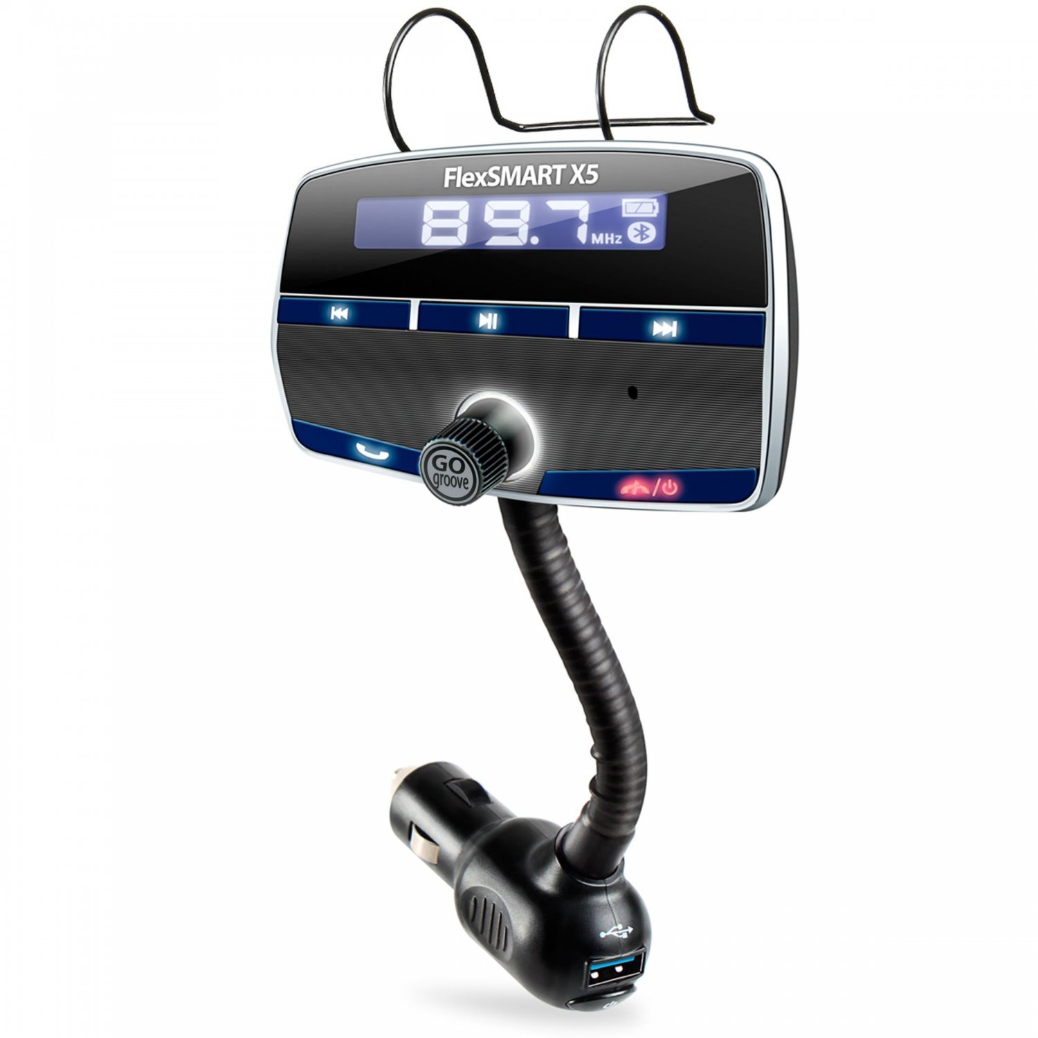 GOgroove FlexSMART X5 Bluetooth FM Transmitter Car Kit with Hands-Free Callin...