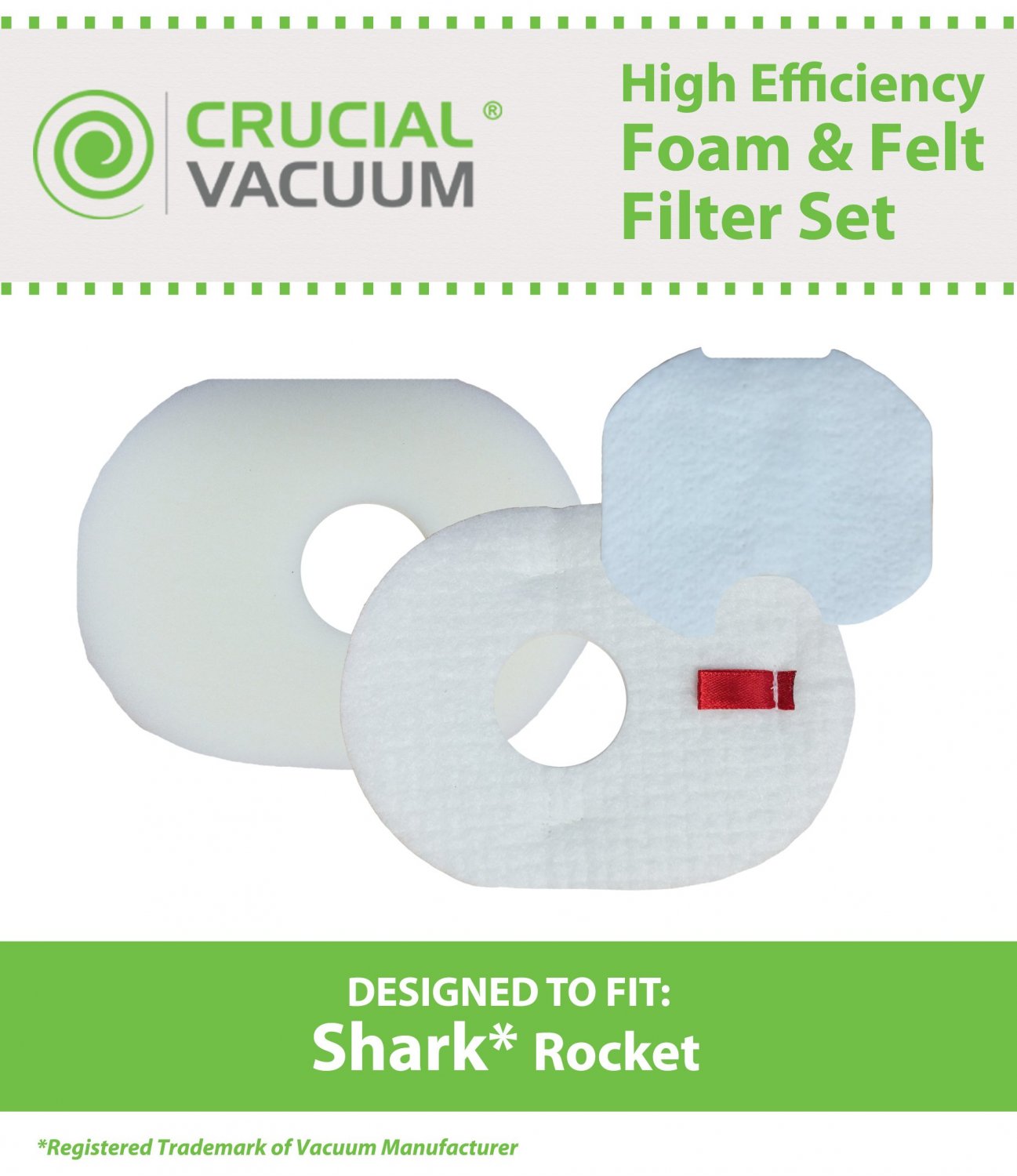 Shark Rocket Foam & Felt Filter Kit Fits HV300 HV310 & HV320 Series
