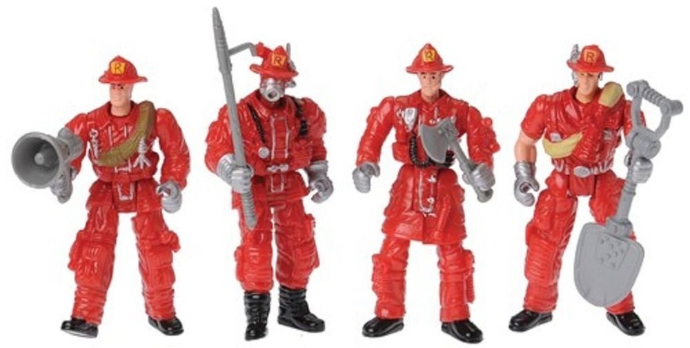 Lot of 12 Assorted Style Poseable Moveable Firefighter Action Figures