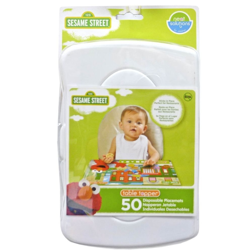 Sesame Street Table Topper Disposable Stickon Placemats with Reusable