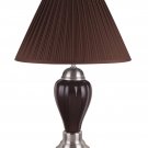 Ore International 6117SN-ES Ceramic Table Lamp 27-Inch Espresso/Silver ORE