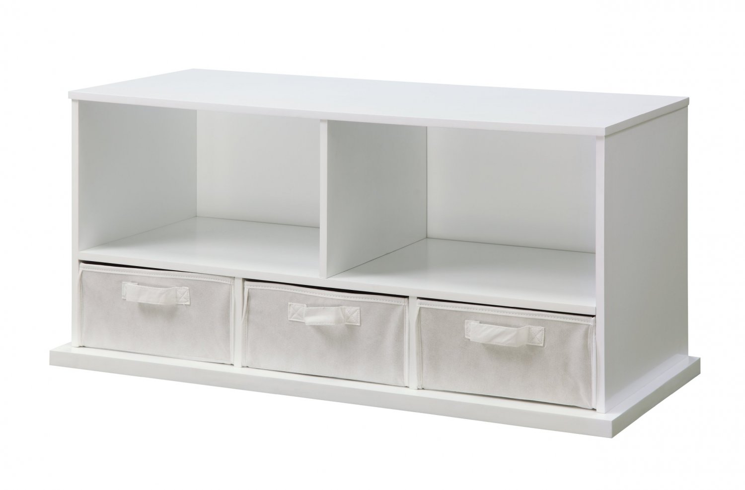 Badger Basket Shelf Storage Cubby with Three Baskets White Badger Basket 90801