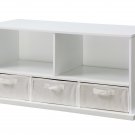Badger Basket Shelf Storage Cubby with Three Baskets White Badger Basket 90801